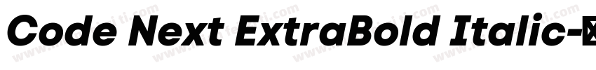 Code Next ExtraBold Italic字体转换